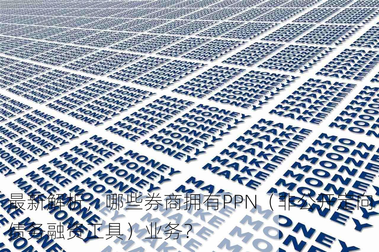 最新解析，哪些券商拥有PPN（非公开定向债务融资工具）业务？