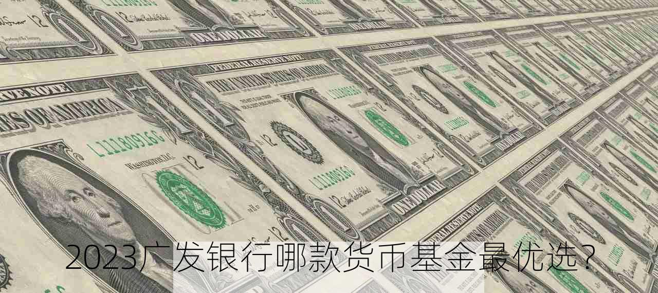 2023广发银行哪款货币基金最优选？