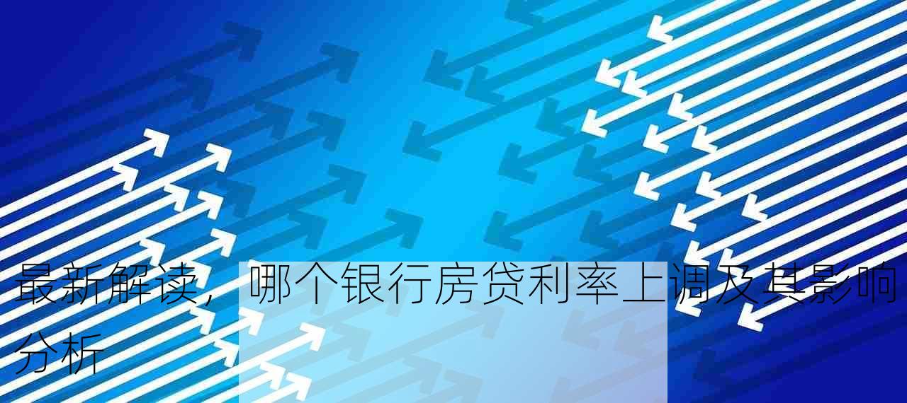 最新解读，哪个银行房贷利率上调及其影响分析